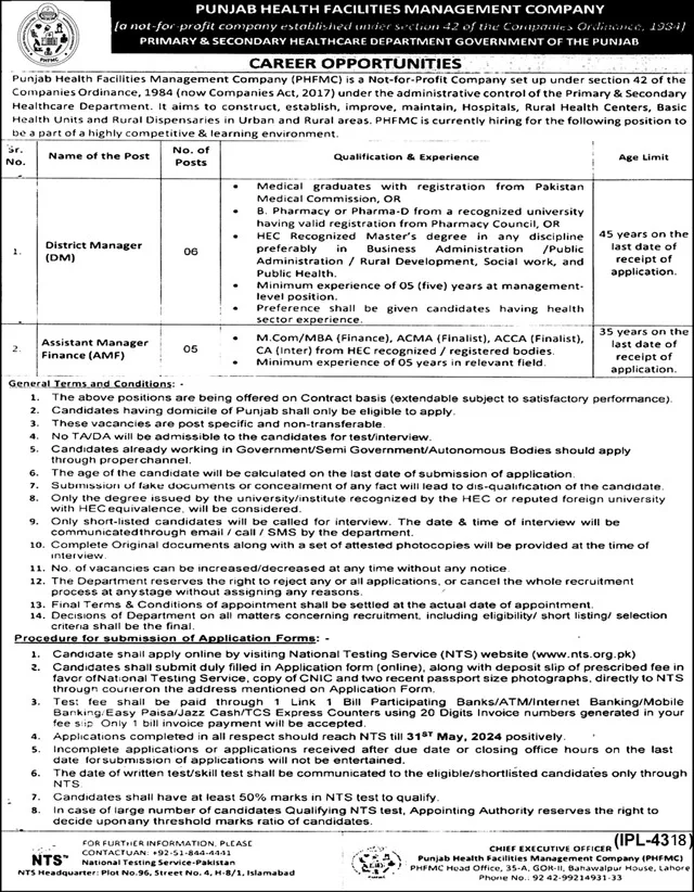 Primary & Secondary Healthcare Department Jobs 2024 Apply Online