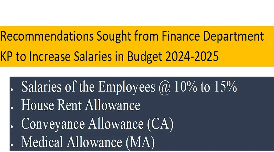 Recommendation for Increase in Salaries (Pay, Medical, CA and HRA) KP 2024
